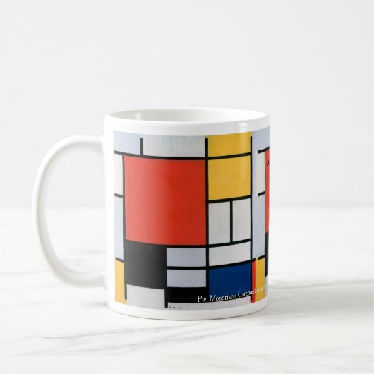 Piet Mondrian Abstrakt Kaffeetasse (Links)