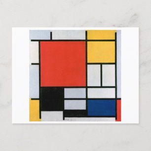 Piet Mondrian Abstrakt Postkarte