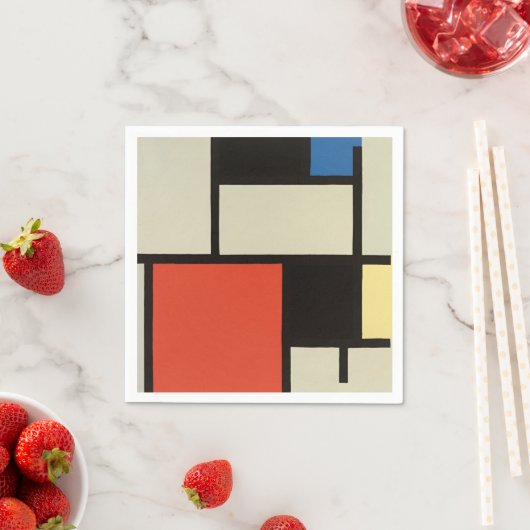 Piet Mondrian Abstrakte Malerei Serviette (Beispiel)