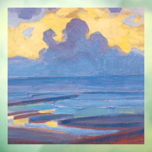 Piet Mondrian Am Meer Berühmtes Gemälde Fensteraufkleber (Blatt 3)
