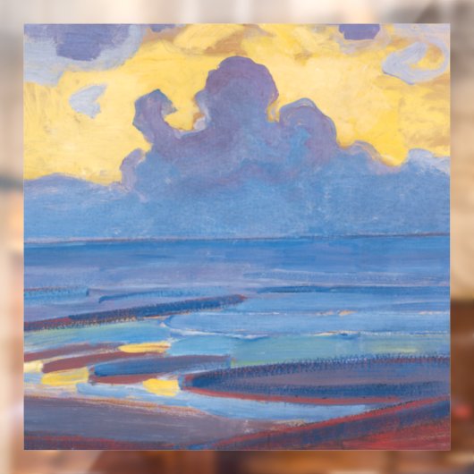 Piet Mondrian Am Meer Berühmtes Gemälde Fensteraufkleber (Blatt 2)