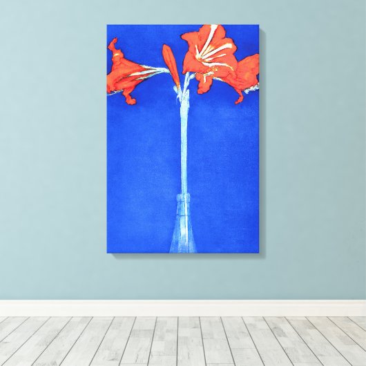 Piet Mondrian - Amaryllis Blume Malerei Leinwanddruck (Insitu (Holzboden))