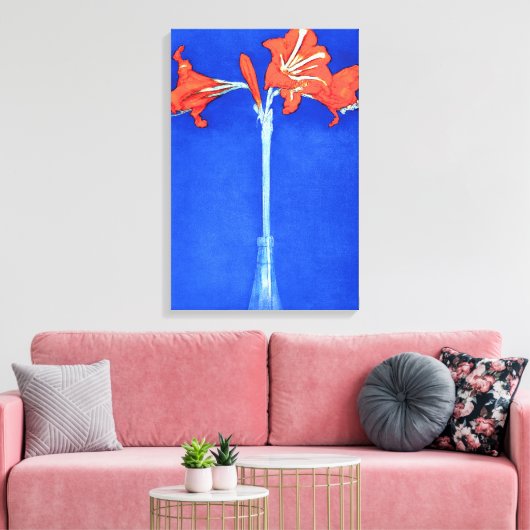 Piet Mondrian - Amaryllis Blume Malerei Leinwanddruck (Insitu (Wohnzimmer))