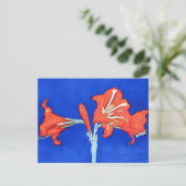Piet Mondrian - Amaryllis Blume Malerei Postkarte (Stehend Vorderseite)