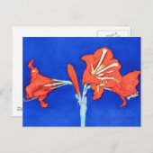 Piet Mondrian - Amaryllis Blume Malerei Postkarte (Vorne/Hinten)