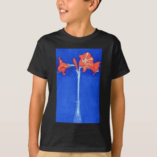 Piet Mondrian - Amaryllis Blume Malerei T-Shirt (Vorderseite)