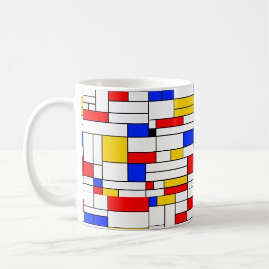 Piet Mondrian Art Abstrakt Art Kaffeetasse (Links)