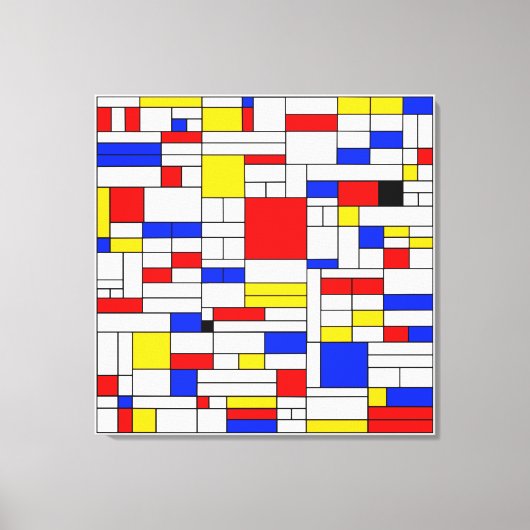 Piet Mondrian Art Abstrakt Art Leinwanddruck (Vorderseite)