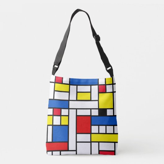 Piet Mondrian Art Abstrakt Art Tragetaschen Mit Langen Trägern (Rückseite)