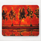 Piet Mondrian art, Bäume durch die Geine am Monume Mousepad (Vorne)