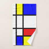 Piet Mondrian Art Style Modern Bright Colorado Badhandtuch Set (Handtuch)