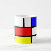 Piet Mondrian Art Style Moderne moderne, helle Bez Kaffeetasse (Mittel)