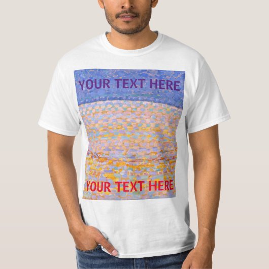 Piet Mondrian Berühmte Maldüne III Custom T-Shirt (Vorderseite)