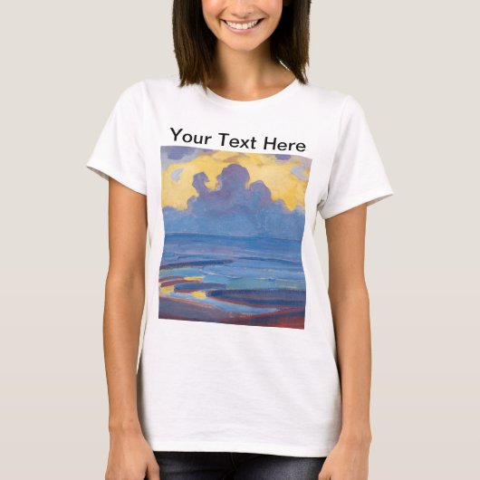 Piet Mondrian Berühmtes Gemälde am Meer T-Shirt (Vorderseite)