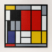 Piet Mondrian, Breites with Red Plane Puzzle (Horizontal)