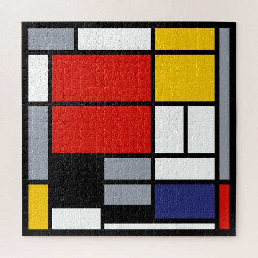 Piet Mondrian, Breites with Red Plane Puzzle (Vertikal)