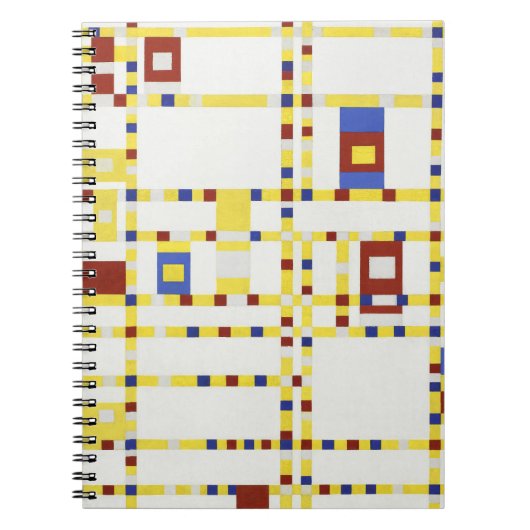 Piet Mondrian Broadway Boogie Woogie Abstrakte Kun Notizblock (Vorderseite)