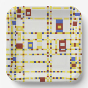 Piet Mondrian Broadway Boogie Woogie Abstrakte Kun Pappteller