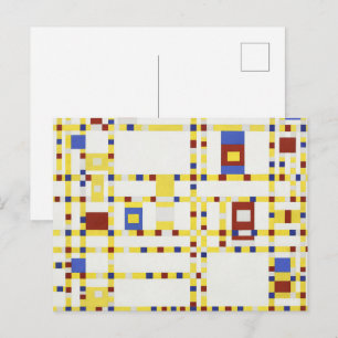 Piet Mondrian Broadway Boogie Woogie Abstrakte Kun Postkarte