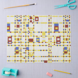 Piet Mondrian Broadway Boogie Woogie Abstrakte Kun Seidenpapier