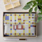 Piet Mondrian Broadway Boogie Woogie Abstrakte Kun Seidenpapier (Geschenk)
