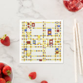 Piet Mondrian Broadway Boogie Woogie Abstrakte Kun Serviette (Beispiel)