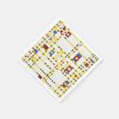 Piet Mondrian Broadway Boogie Woogie Abstrakte Kun Serviette (Ecke)
