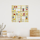Piet Mondrian Broadway Boogie Woogie Famous Paint Poster (Küche)