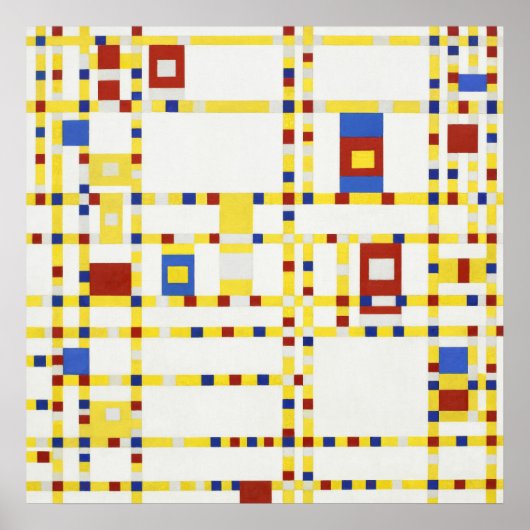 Piet Mondrian Broadway Boogie Woogie Famous Paint Poster (Vorne)
