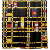 Piet Mondrian - Broadway Boogie Woogie Moderne Kun Duschvorhang (Vorderseite)