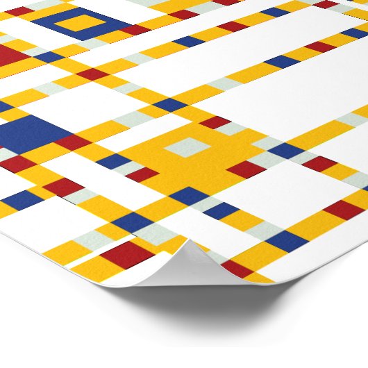 Piet Mondrian - Broadway Boogie Woogie Moderne Kun Poster (Ecke)