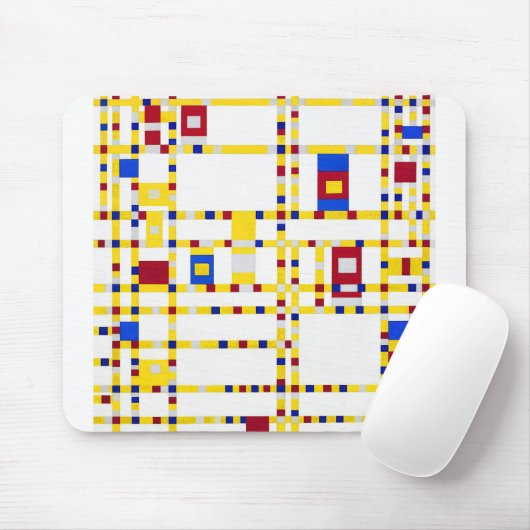 Piet Mondrian Broadway Boogie Woogie Mousepad (Mit Mouse)