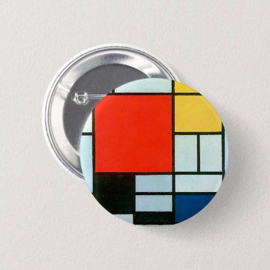 Piet Mondrian Button (Vorne & Hinten)