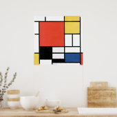 Piet Mondrian Composition Abstrakt Art Geometrie Poster (Küche)