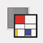 Piet Mondrian, Composition C Magnet (Vorderseite/Rückseite)