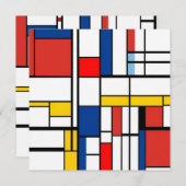 Piet Mondrian Dankeskarte (Vorne/Hinten)