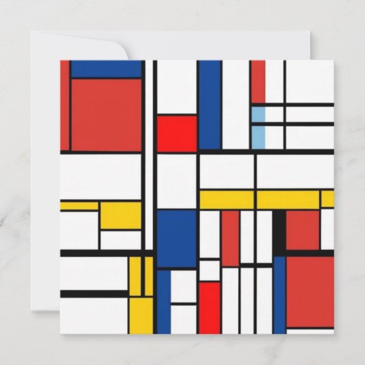 Piet Mondrian Dankeskarte (Vorderseite)