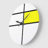 Piet Mondrian Design: yellow Große Wanduhr (Winkel)