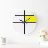 Piet Mondrian Design: yellow Große Wanduhr (Zuhause)