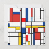 Piet Mondrian Einladung (Vorderseite)