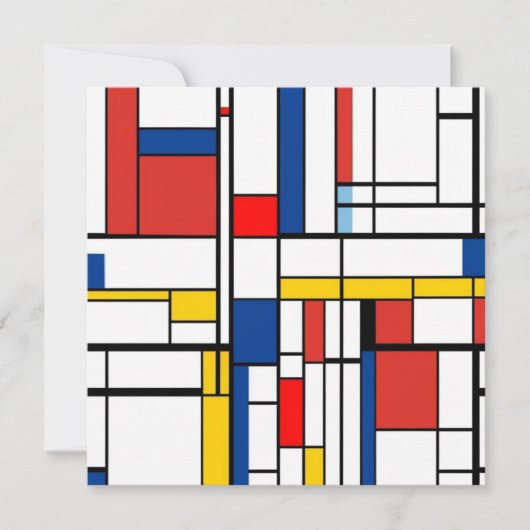 Piet Mondrian Einladung (Vorderseite)