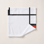 Piet Mondrian - Geometrisch Abstrakt Badhandtuch Set (Waschlappen)