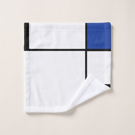 Piet Mondrian - Geometrisch Abstrakt Badhandtuch Set (Waschlappen)