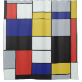 Piet Mondrian - Geometrisch Abstrakt Duschvorhang (Vorderseite)