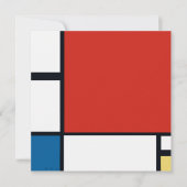 Piet Mondrian - Geometrisch Abstrakt Einladung (Vorderseite)