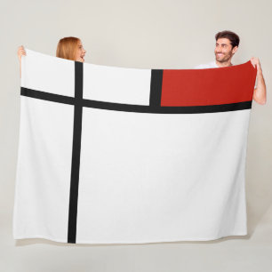 Piet Mondrian - Geometrisch Abstrakt Fleecedecke