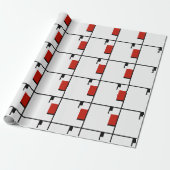 Piet Mondrian - Geometrisch Abstrakt Geschenkpapier (Ungerollt)