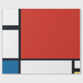 Piet Mondrian - Geometrisch Abstrakt Geschenkpapier (Flach)