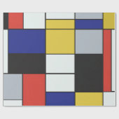 Piet Mondrian - Geometrisch Abstrakt Geschenkpapier (Flach)