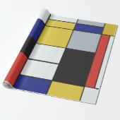 Piet Mondrian - Geometrisch Abstrakt Geschenkpapier (Ungerollt)